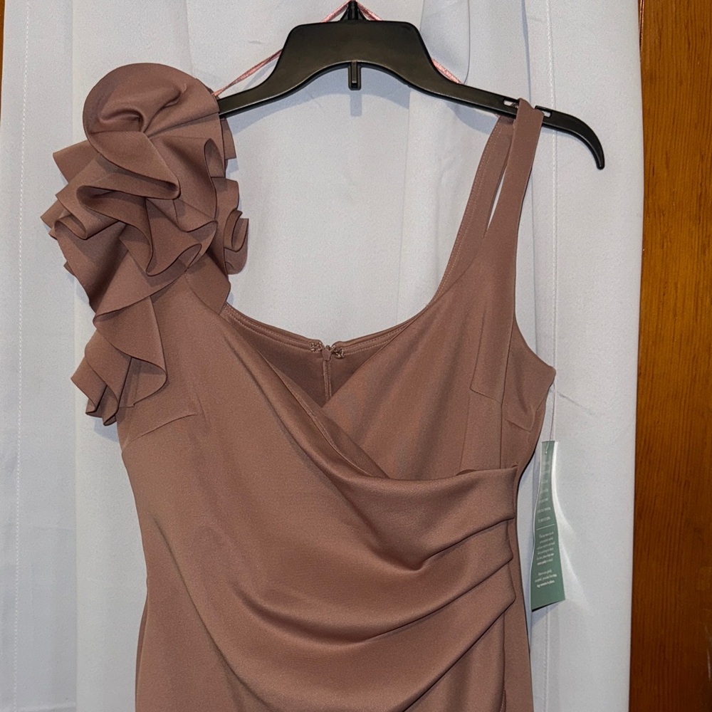 Elegant Mauve One-Shoulder Dress